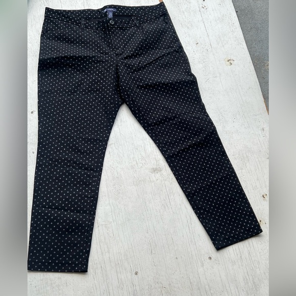 Gap Women's Pants 12R Navy Slim City Crop Ankle Mid Rise Tapered Navy Polka Dot - Picture 3 of 5